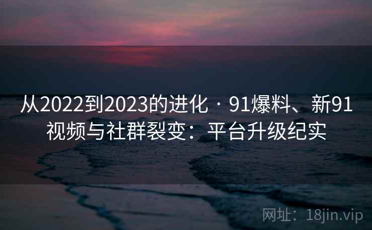 从2022到2023的进化 · 91爆料、新91视频与社群裂变：平台升级纪实