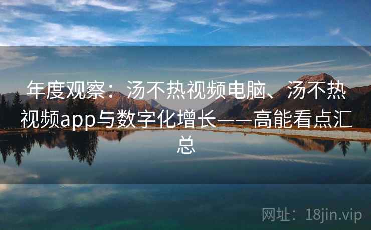 年度观察：汤不热视频电脑、汤不热视频app与数字化增长——高能看点汇总