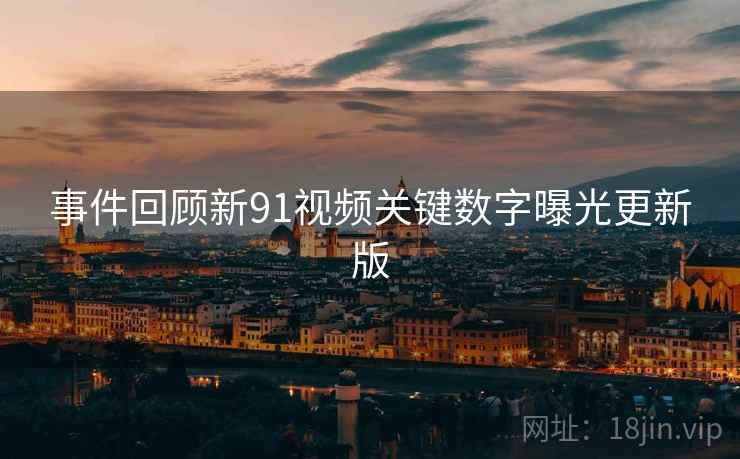 事件回顾新91视频关键数字曝光更新版
