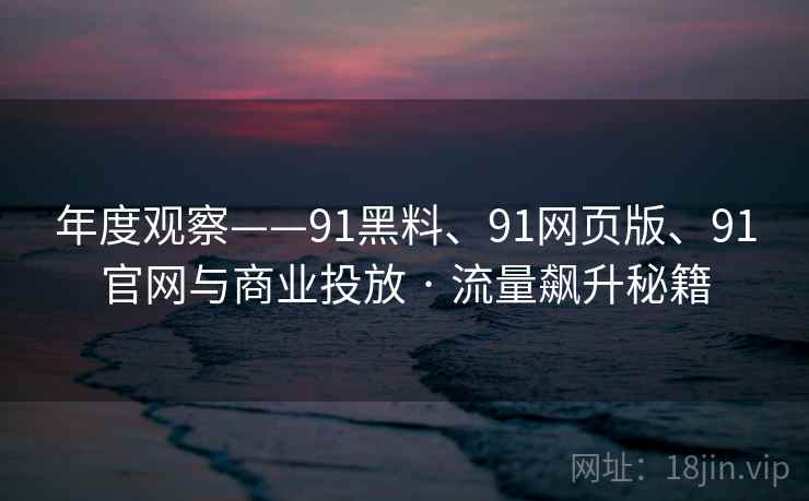 年度观察——91黑料、91网页版、91官网与商业投放 · 流量飙升秘籍