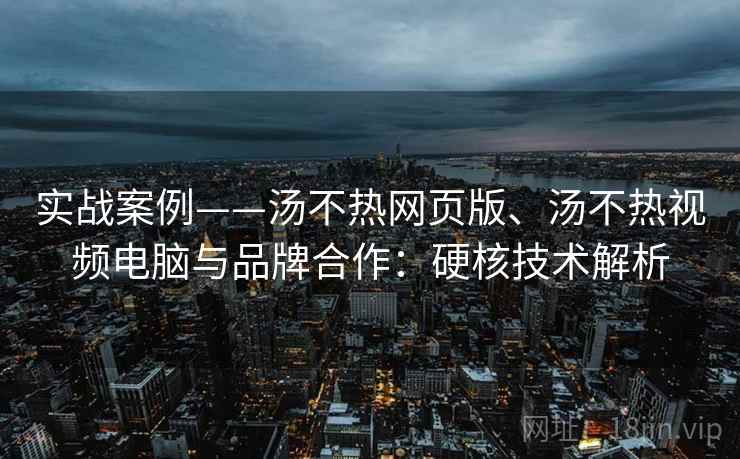 实战案例——汤不热网页版、汤不热视频电脑与品牌合作：硬核技术解析