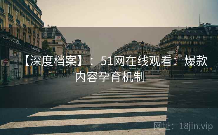【深度档案】：51网在线观看：爆款内容孕育机制